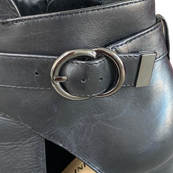 GIANNI BINI - STYLE: VIKTORY - SIZE 7 - PEEP TOE BOOTIES SHOOTIES - BLACK S5 - Picture 8 of 11